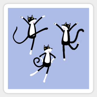 Tuxedo Cats Dancing Sticker